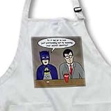 Rich Diesslins Funny General Cartoons - Super Hero Parody with Batman and Clark Kent at the bar - Aprons