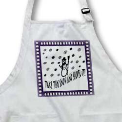 Discount Snow and Shovel It - Full Length Apron With Pockets 22w X 30l