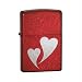 Zippo Lighter Double Hearts,Candy Apple Red