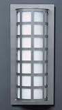 101 Outdoor Light Wall Fixture in Stainless Steel & White Glass