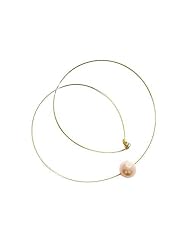 Gemshine 12mm South Sea Rose Pearl Necklace 14k Gold