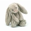 Plush Bashful Medium Beige Bunny 12"
