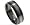 Titanium Ring with Sterling Silver Inlay 7mm matte and 2 black lines, 9