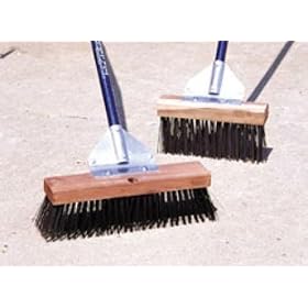 16 Round Wire Steel Broom with Aluminum Handle by Midwest Rake