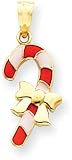 Candy Cane Charm, 14K Yellow Gold