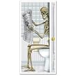 Skeleton Restroom Door Cover Party Accessory (1 count) (1/Pkg)