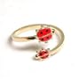 Ladybug Enamel Bypass Toe Ring - JewelryWeb