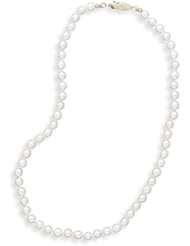 Cleversilvers 7 Inch - 5.5-6mm Grade A Cultured Akoya Pearl Bracelet Individually Knotted With A 14K Yellow Gold Clasp