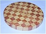 12 Round x1-¼ Checker design end-grain by SimplyWood