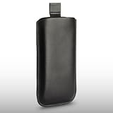 NOKIA X6 BLACK LEATHER POCKET POUCH COVER CASE BY CELLAPOD CASES