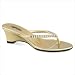 Twi-light in Lite Gold Metallic Fabric Color: Lime Metallic Fabric, Size: 6.5