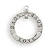 Circle Fashion Pendant With Crystals and love title=