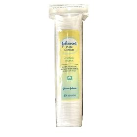 Johnson & Johnson Pure Cotton Rounds, Non-Chlorine Bleached - 80 Ea