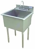 Griffin LT-118 Utility Sink with Drain, Stainless Steel
