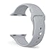 FanTEK Soft Silicone Sport Style Replacement iwatch Strap for Apple Wrist Watch 38mm Models - Small/Medium - Fog