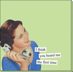 I think you heard me the first time Sticky Notes by anne taintor