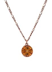 Necklace - N457 - Genuine Swarovski (tm) Crystal Stone - Rivoli Style on Copper Chain ~ Crystal Copper