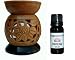 Floral Round Aromatherapy Oil Burner Diffuser with French Pear Fragrance Oil