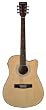 De Rosa 41 Inch Cutaway Acoustic Electric Guitar Natural with 4 EQ (Includes eBook & Harmonica)