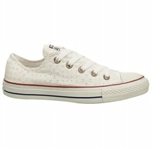 Converse Womens Eyelet Vutout White Sneaker - 9