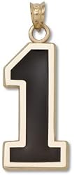 Driver Number 1 Medium 3/4" Enameled Enamel Pendant -14K/10K, Stainless Steel or Gold Plated