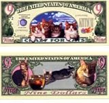 Set of 5 Bills-Crazy For Cats 9-Lives Bill