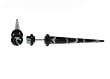 Fake Acrylic Taper - Black with White - 16g Wire Stud - 6 Gauge - 41mm Length - Sold as a Pair