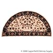 Woodfield Beige Oriental Half-round Wool Rug 22" x 44"