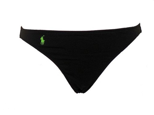 Ralph Lauren Black Swim-bottoms w/Pink or Green Logo XS