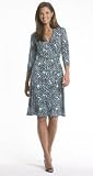 SIDE-WRAP MOSAIC PRINTED KNIT DRESS