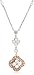 18k White and Rose Gold Pink and White Diamond Clover Drop Pendant (1.88 cttw)