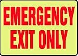 EMERGENCY AND FIRE E EMERGENCY EXIT ONLY 10