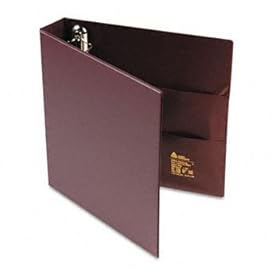 Heavy-Duty Vinyl EZD Ring Reference Binder, 1-1/2 Capacity, Maroon
