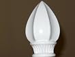 ***CLOSEOUT*** Onion Cap Finial in a classic White finish for a 1-3/8" dowel rod - 2/pack [CAPITOL CITY LUMBER]
