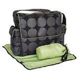 Grey Dot Messenger Bag - color: Grey/Lime