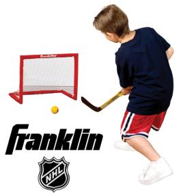 Includes two adjustable hockey sticks and two mini hockey sticks.