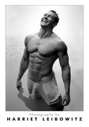 Almost Nude Sexy Male Model. Black and White Art Poster Print. Harriet Leibowitz Photography - 22