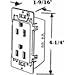 United States Hdwe. E-120C Duplex Receptacle