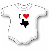 I Love Texas Baby Ultrasoft Onesie