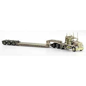 Norscot Kenworth Antique Brass W900 Daycab with Trail King Lowboy Trailer 1:50 scale