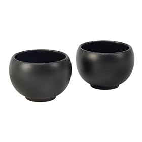 Click here to buy Chantal Jasmine Tea Cup Set of Two 6 Ounces Each Semi Gloss Black by Chantal.