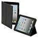 splash SAFARI Slim-Profile Leather Case Cover for The New iPad 3 and iPad 2, Black (IPD3SFRIBLK)