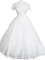 Short Sleeve Ivory Eden Bridals Bridal Gown Wedding Dress, Size 6-8, BC3 (fits size 6)
