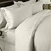EASTERN KING Size, IVORY Damask Stripe, 1000 Thread Count / 1000TC Long Staple 100-Percent Ultra Soft Egyptian Cotton, Sateen Weave, THREE (3) Piece Bed DUVET SET Including TWO (2) Shams / Pillow Cases