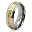 Titanium Ring with Gold Plating (Sizes 8-12)