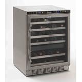 46 bottle, dual zone, built-in wine cooler