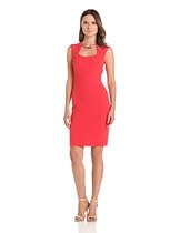 Hot Sale BCBGMAXAZRIA Women's Clara The Blocked Sheath Dress, Poppy, 8
