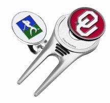 Oklahoma Sooners Divot Tool Hat Clip With Golf Ball Marker Of 2)