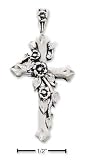 Sterling Silver DC Cross With Flower Sash Charm