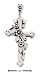 Sterling Silver DC Cross With Flower Sash Charm